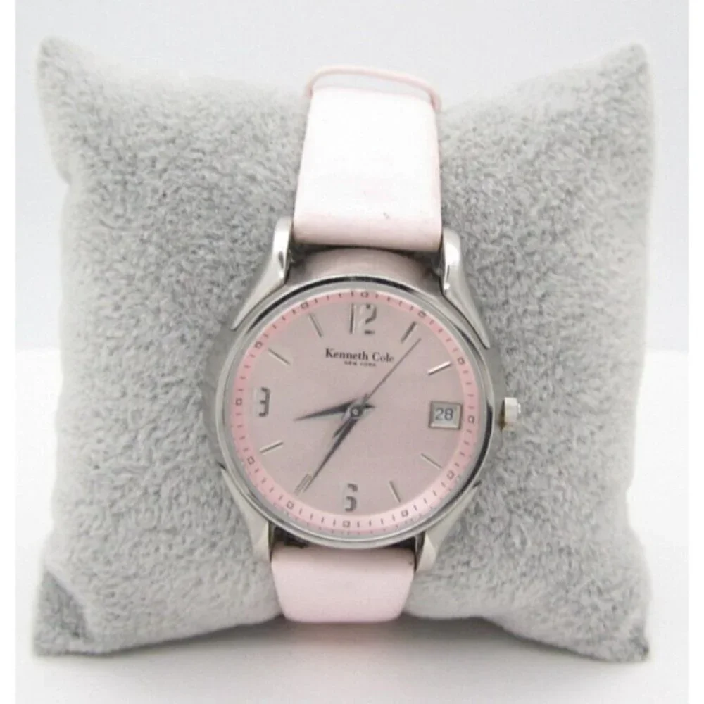 Women Kenneth Cole New York Quartz WR Analog 34mm Dial Causal  Pink Watch (F844)